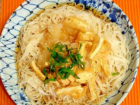 油揚げと大根おろしの素麺♪